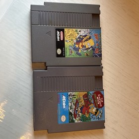 The Simpsons Bart vs the World and Space Mutants!! NES Nintendo Tested