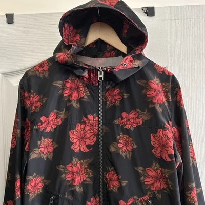 Chaqueta con Capucha Cortavientos Floral COACH Talla Pequeña S Cremallera  Foto 1 de 4