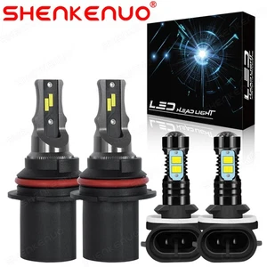 Para For Chrysler Sebring 2001-2005 4X 9007 881 LED Faro + Bombillas antiniebla - Picture 1 of 16