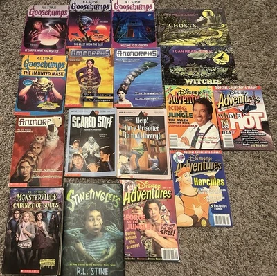 Lot of 17 Goosebumps Animorphs R.L. Stine Books + more vintage childrens horror - Imagem 1 de 4