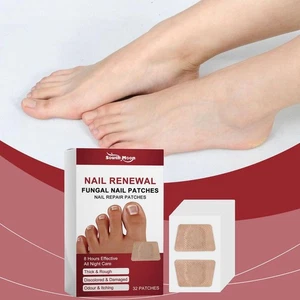 NAIL RENEWAL FUNGAL PATCHES NAIL REPAIR Thick&Rough Discolored&Damaged 32Pcs - Picture 1 of 16