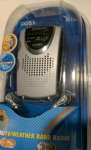 COBY CX-17 New Portable AM/FM TV & Weather Band RADIO Antenna New! N.O.S. - Picture 1 of 3