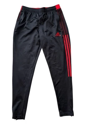 Pantalones Adidas Para Hombre Talla Grande Negro Rojo Tiro 21 Fútbol Pantalones de Pista Aeroready Foto 1 de 4