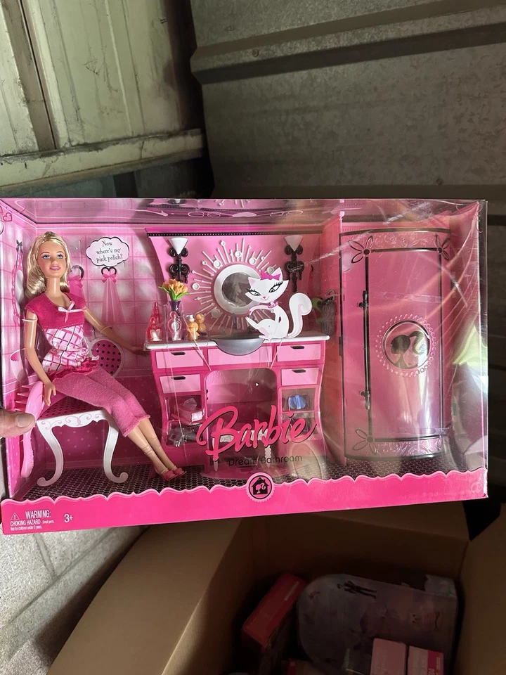 Barbie Pink Dream Juego de Baño + Muñeca #N4895 Mattel 2008 - Difícil de Encontrar Nuevo en Caja Foto 1 de 1