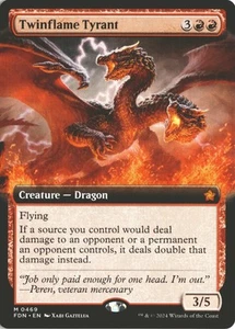 MTG Twinflame Tyrant (0469) *Non-Foil* EXT ART Foundations MT/NM Combined Ship - Imagen 1 de 2