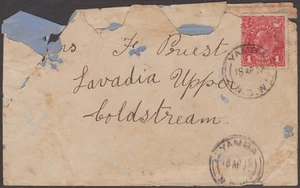 (SF29)1917 Aus envelope 1d red GV cancel Yamba x2 - Picture 1 of 1