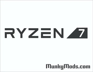 AMD Ryzen 7 Logo Computer PC Case Window Applique Vinyl Decal (Color Choices) - Bild 1 von 3