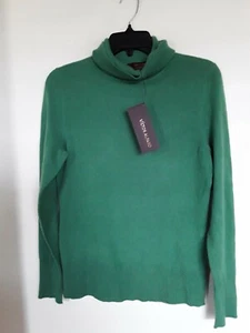 Victor Alfaro grün 100 % Kaschmir Schildkrötenausschnitt Pullover Damen Gr. M NEU - Bild 1 von 5