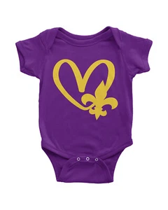 Karneval Fleur de Lis Herz Kleinkind Body New Orleans Party - Bild 1 von 14