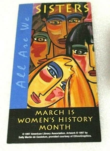 Sally Martin American Library Assc. Bookmark "SISTERS" Women's History Month - Picture 1 of 4