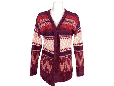 Womens Mossimo Sz L Multicolor Open Cardigan Long Sleeve Knit Sweater - Image 1 of 4
