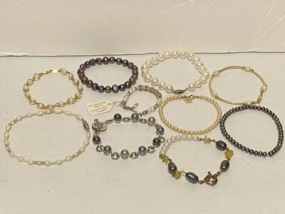 Pearl bracelet lot with 925 - Image 1 of 4