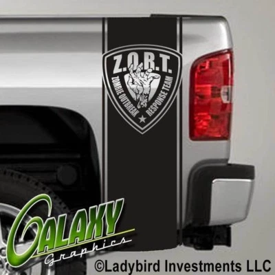 Zombie Outbreak Truck Bed Decals Stripes (Pair) -Fits Ram Chevy Ford F150 Toyota - Image 1 of 4