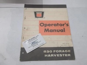 Operator's Manual for Oliver 830 Forage Harvester - Picture 1 of 2