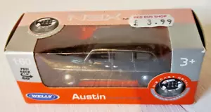 Welly Austin Series Die Cast Black Metal Car Pull-Back GO Nex Models - Picture 1 of 4