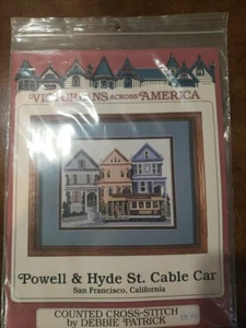 Powell & Hyde St. Cable Car Victorians Across America Cross Stitch Pattern B18 - Bild 1 von 4