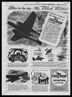 1945 Northrop veuve noire P-61 Chevron Aviation Gas San Francisco CA annonce imprimée