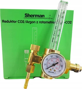 Sherman® Druckminderer Argon CO2 Regulator Druckregler Flowmeter Rotameter - Bild 1 von 2
