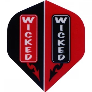 5 SETS OF RUTHLESS RED & BLACK "WICKED" STANDARD DART FLIGHTS - Imagen 1 de 1
