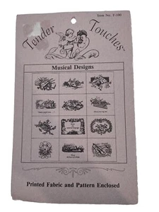 MUSICAL Designs TENDER TOUCHES Printed Fabric quilt block pattern F-100 - Picture 1 of 8