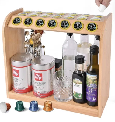 Organizador de cocina de almacenamiento de cápsulas de café de bambú para Nespresso nuevo Foto 1 de 4