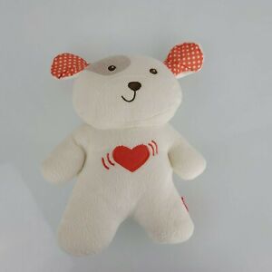 Fisher Price Snugapuppy Calming Vibrations Soother Music Puppy Dog Red Heart Dot