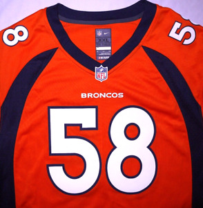 Mens EUC NIKE On Field NFL Denver Broncos VON MILLER Football Jersey size 2XL