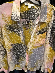 Diane Von Furstenberg Silk Paisely Top Size 12 - Picture 1 of 4
