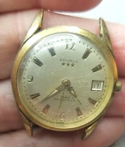 Vintage Benrus 3 Sterne Automatik Herren Armbanduhr läuft nicht auf Genauigkeit getestet - Bild 1 von 3