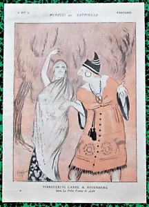CAPPIELLO 1918 ORIGINAL Vintage French Art Print 'PUPAZZI' Carre & Rozenberg - Picture 1 of 2