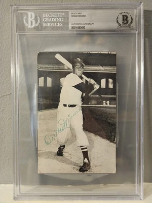 Orestes Minnie Minoso Signed J.D. McCarthy Postcard 1950s Beckett (BAS) HOF - Image 1 of 2