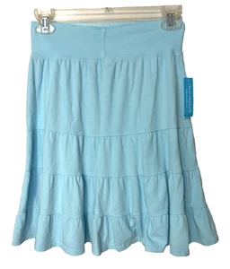 Gonna FRESH PRODUCT donna XS piscina BLU maglia a strati cotone nuova con etichetta - Foto 1 di 6