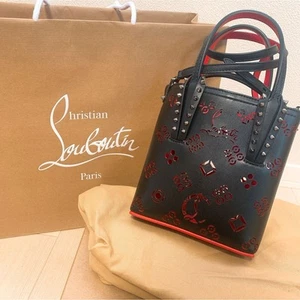 Christian Louboutin Cabata Mini Bolso de Mano Tachonado 2WAY Bolso de Hombro 250501 - Imagen 1 de 24