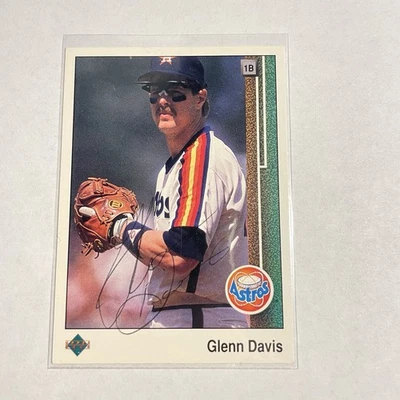 1989 Upper Deck #443 Glenn Davis signed auto autograph On Card - Image 1 of 2