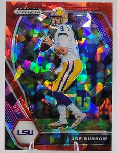 2021 Panini Prizm Draft Joe Burrow Red Cracked Ice Prizm Cincinnati Bengals SP - Picture 1 of 2