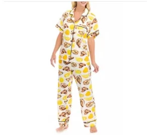 Katie Kime 2 Pc PJ Set Initials CR Your Oyster Top & Pants Sz Large W/ Carry Bag - Picture 1 of 23