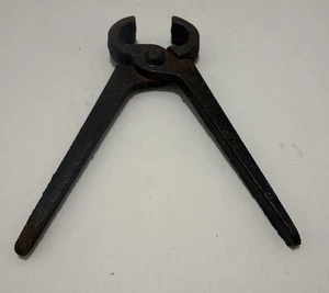 Antique Iron Mini Nippers Blacksmith Pincers pliers Tool Vintage Patina - Picture 1 of 11