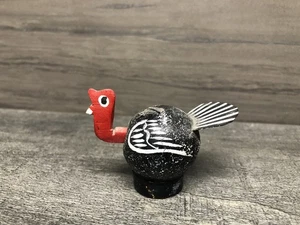 Vintage mexikanische Volkskunst Mini Truthahn Alebrije Holz Wackelkopf 2 Zoll - Bild 1 von 8