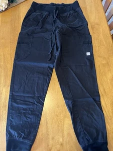 Butter soft Stretch Black Jogger Scrub Bottom Cotton/polyester Blend Size Small - Picture 1 of 11