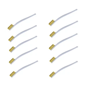 10 Pack 7inches Cleaning/Removal Dirt Tool Copper Wire Toothbrush Brush Handle j - Afbeelding 1 van 7