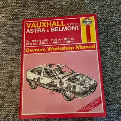 VAUXHALL ASTRA & BELMONT 1984-1991 (Petrol) HAYNES WORKSHOP MANUAL - Image 1 of 4