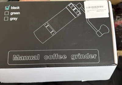 Molinillo de café manual de cocina ajustable inoxidable-negro-nuevo en caja Foto 1 de 4