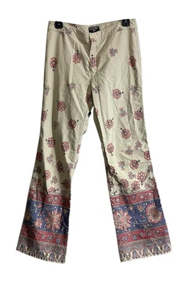DE COLECCIÓN Y2K POLO JEANS Co. Ralph Lauren Floral Paisley Jeans Pierna Ancha Boho talla 8 Foto 1 de 4