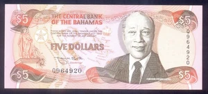 BAHAMAS 5 DOLLARS L 1974 (1995) P52 UNC - Bild 1 von 2