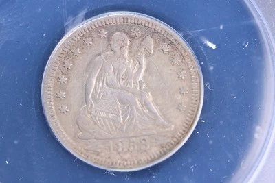 1853 Seated Liberty Quarter, ANACS Certified. Store #23083062 - Image 1 of 2
