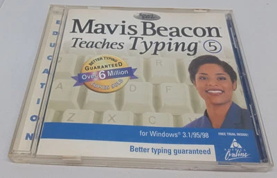 Mavis Beacon Teaches Typing 5 PC CD Smart Saver Windows 3.1 1999 - Image 1 of 4
