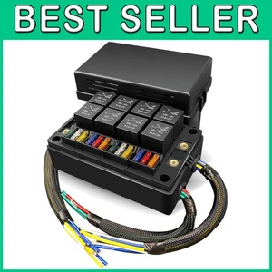 Waterproof Relay Fuse Box - 8 Relays 12 Fuses - Picture 1 of 8