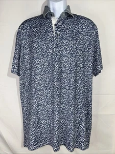 Greyson Poloshirt Herren Large Blau All Over Print Polo Stretch Logo Large - Bild 1 von 5
