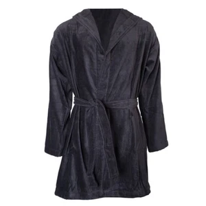 Y-3 Yohji Yamamoto Adidas Men's Embossed Logo Bath Robe Black Size Small HD3307 - Picture 1 of 24