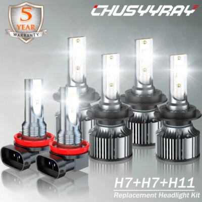 6x H7+H7+H11 LED Combo Faros Antiniebla Bombillas Para Mercedes-Benz CLS550 07-11 Foto 1 de 4